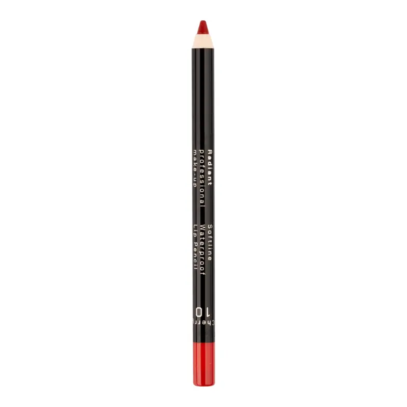 RADIANT  SOFT LINE WATERPROOF LIP PENCIL No 10 - CHERRY Карандаш для губ водостойкий Softline Waterproof Lip Pencil, т. 10 вишня