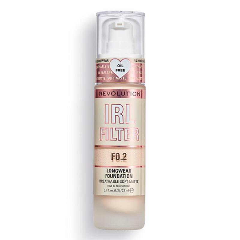 REVOLUTION ТОНАЛЬНАЯ ОСНОВА IRL FILTER LONGWEAR FOUNDATION F0.2