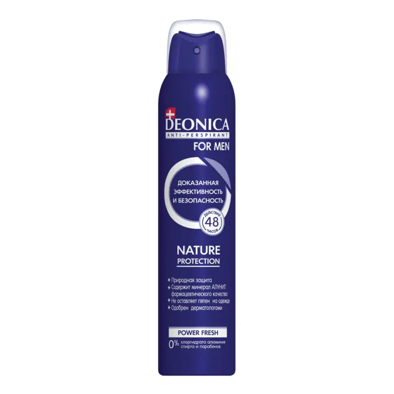 DEONICA Антиперспирант NatureProtection for Men, 200 мл спрей