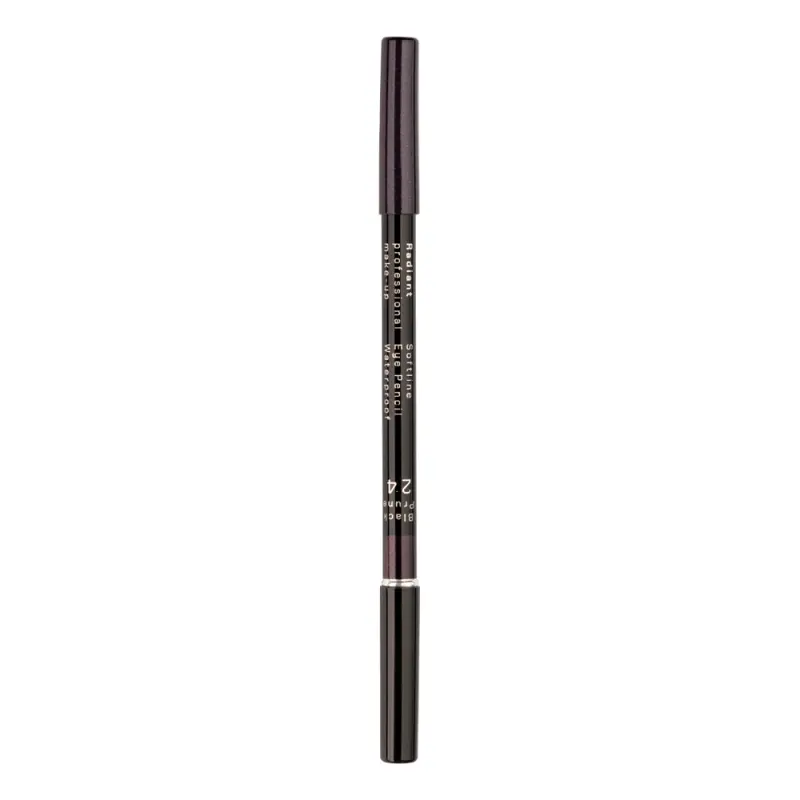 RADIANT  SOFT LINE WATERPROOF EYE PENCIL No 24 - BLACK PRUNE Карандаш для глаз водостойкий Softline Eye Pencil Waterproof, т. 24 чернослив