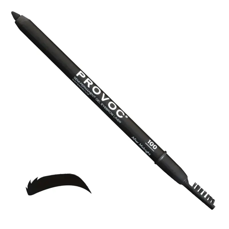 PROVOC Semi-Permanent Gel Eyebrows Liner WP 100 After Midnight Гелевая подводка в карандаше для бровей EYB100