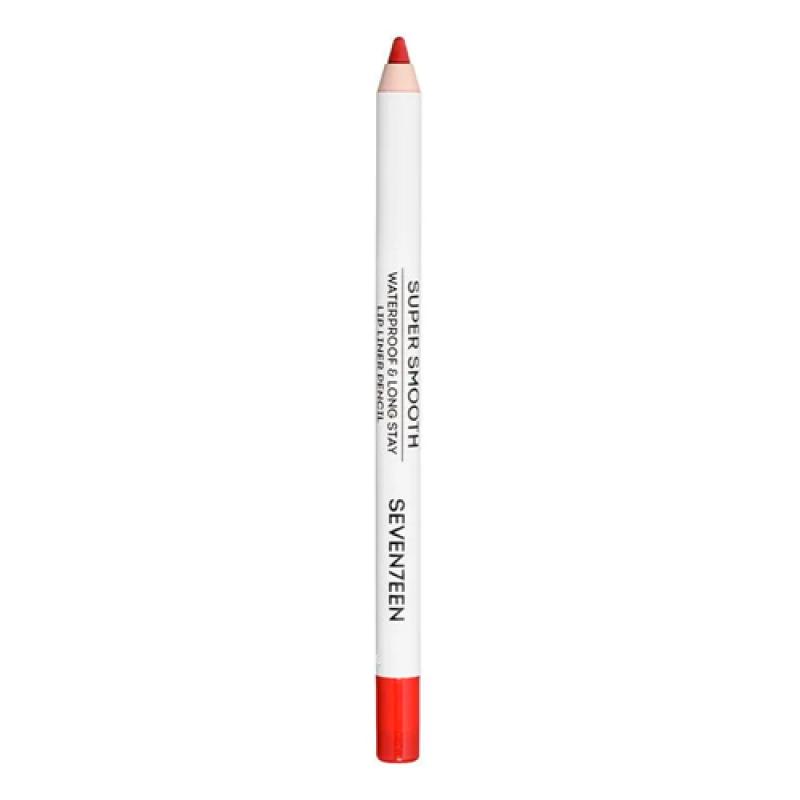 Seventeen Карандаш д/губ т.14 водостойкий с витамином Е Super Smooth W/P Lip Liner Насыщенный красный