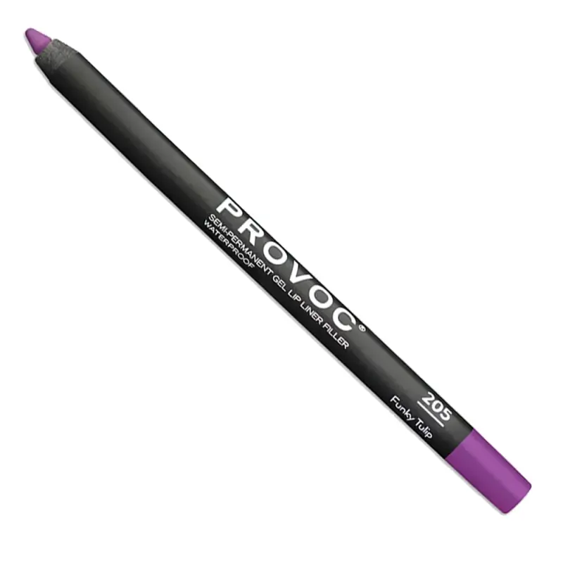 PROVOC Semi-Permanent Gel Lip Liner Filler WP 205 Funky Tulip Гелевая подводка в карандаше для губ LPL205