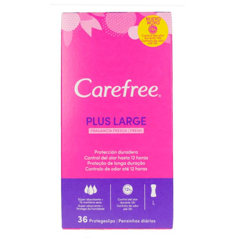 Carefree® Large Plus Fresh салфетки ароматизированные 36 шт