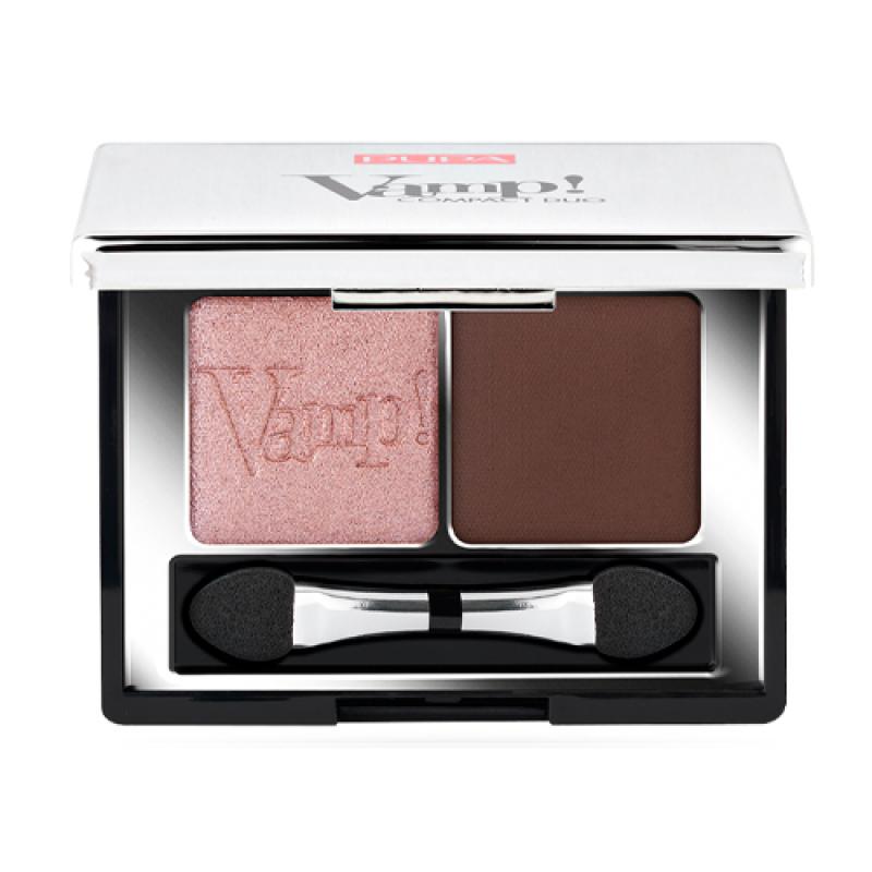 PUPA  Компактные двойные тени VAMP! DUO тон 002 розовая земля