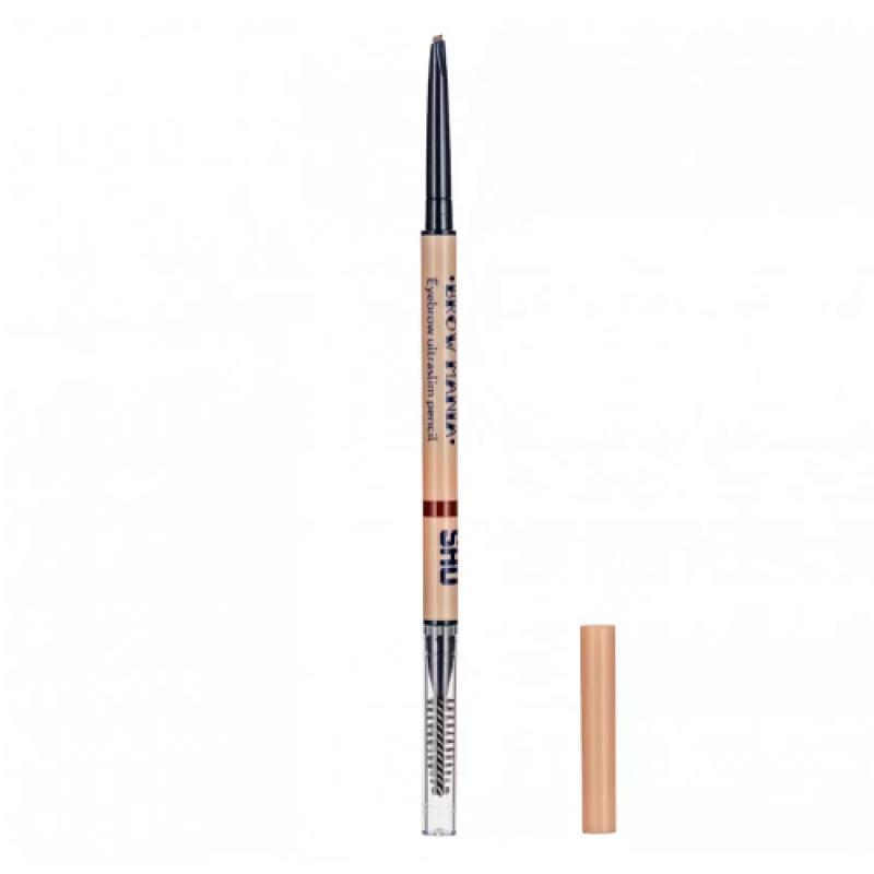 SHU КАРАНДАШ ДЛЯ БРОВЕЙ УЛЬТРАТОНКИЙ BROW MANIA  №221 холодный коричневый