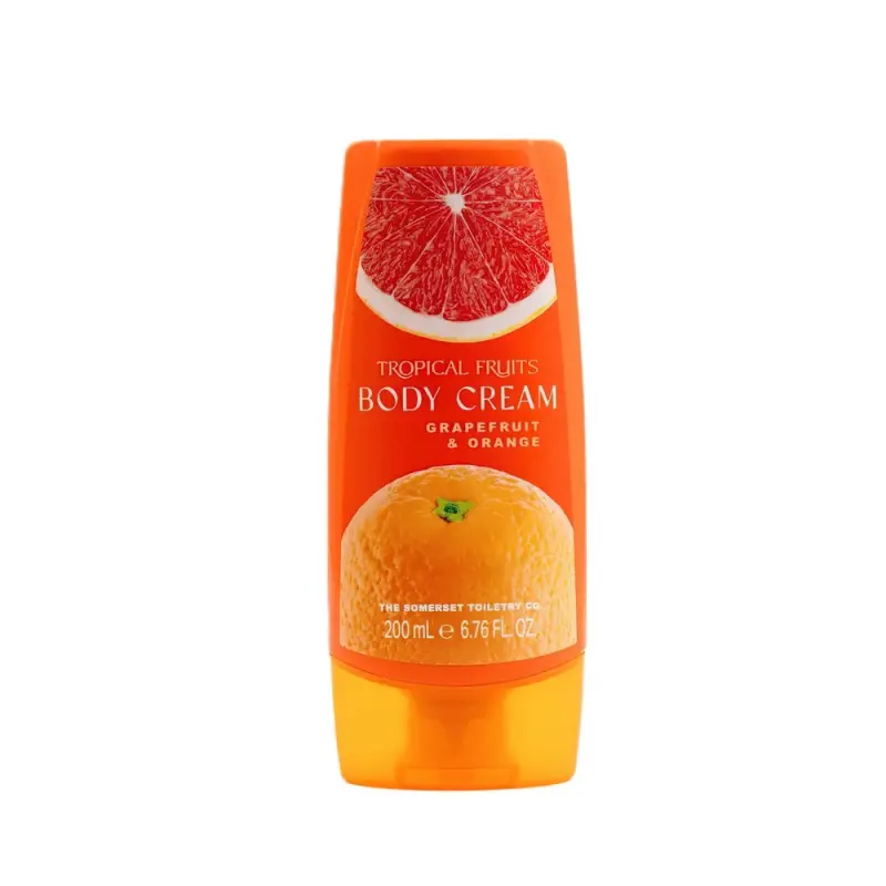 SOMERSET Tropical Fruit Orange & Grapefruit Body Cream 200ml Tottle Тропические фрукты 200 мл Крем для тела с апельсином и грейпфрутом