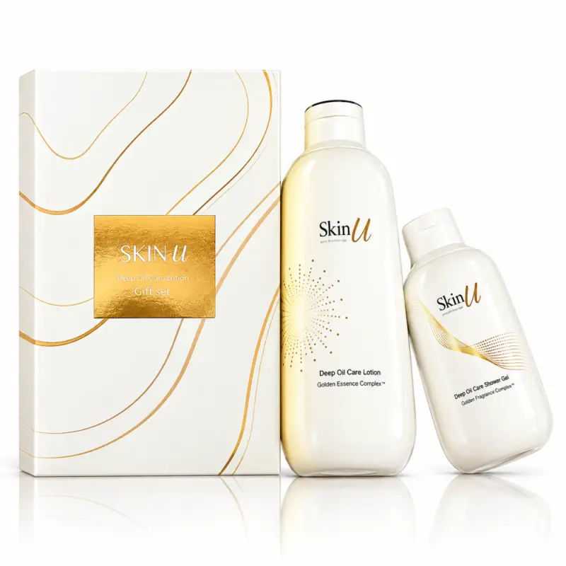 SKIN U Deep Oil Care Lotion Gift set Lotion 400g + Shower gel 180 ml  710 гр Подарочный набор