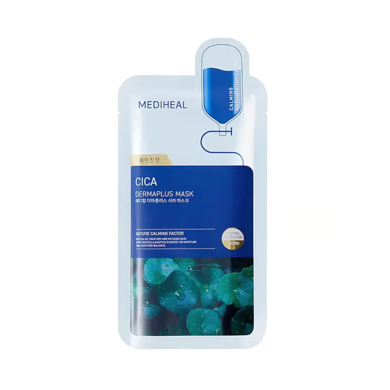 MEDIHEAL DERMAPLUS CICA MASK Увлажняющая и успокаивающая маска 22 мл