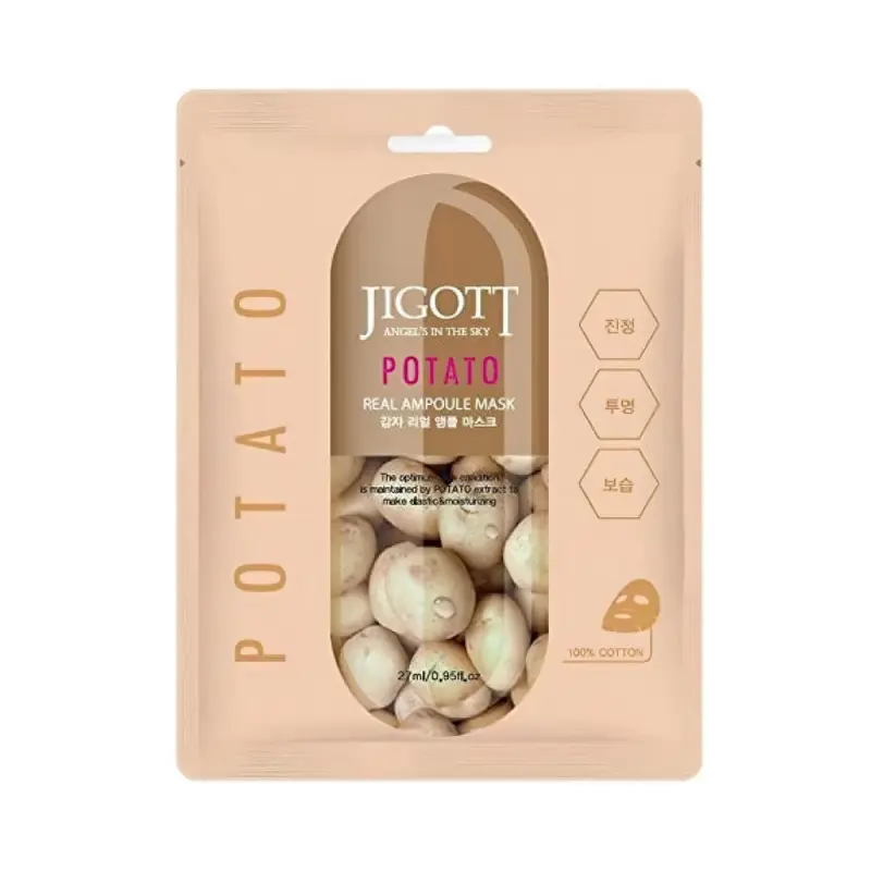 JIGOTT Тканевая маска для лица  POTATO REAL AMPOULE MASK