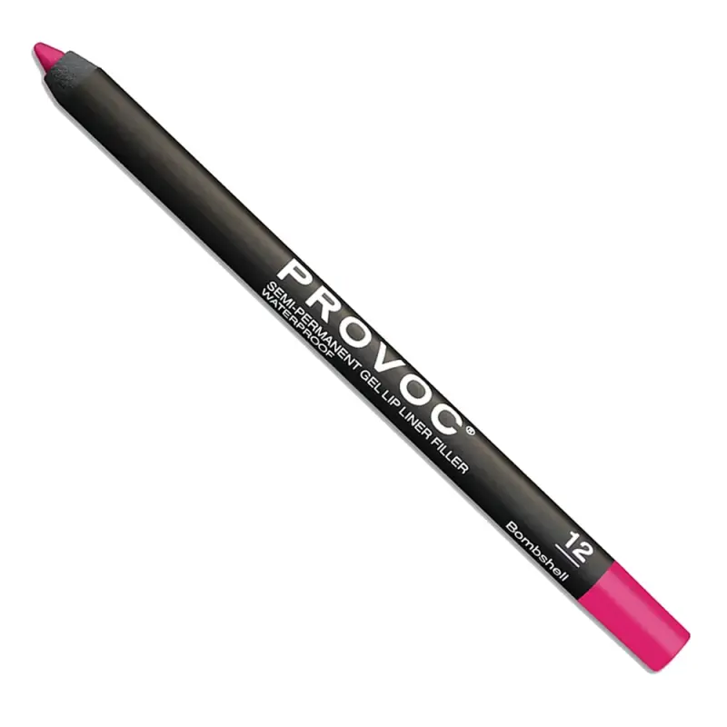 PROVOC Semi-Permanent Gel Lip Liner Filler WP 12 Bombshell Гелевая подводка в карандаше для губ LPL12