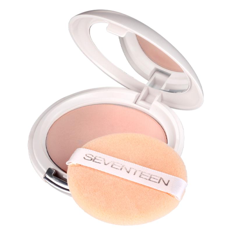 Seventeen Компактная шелковая пудра д/лица т.02 Natural Glow Silky Powder Натуральный