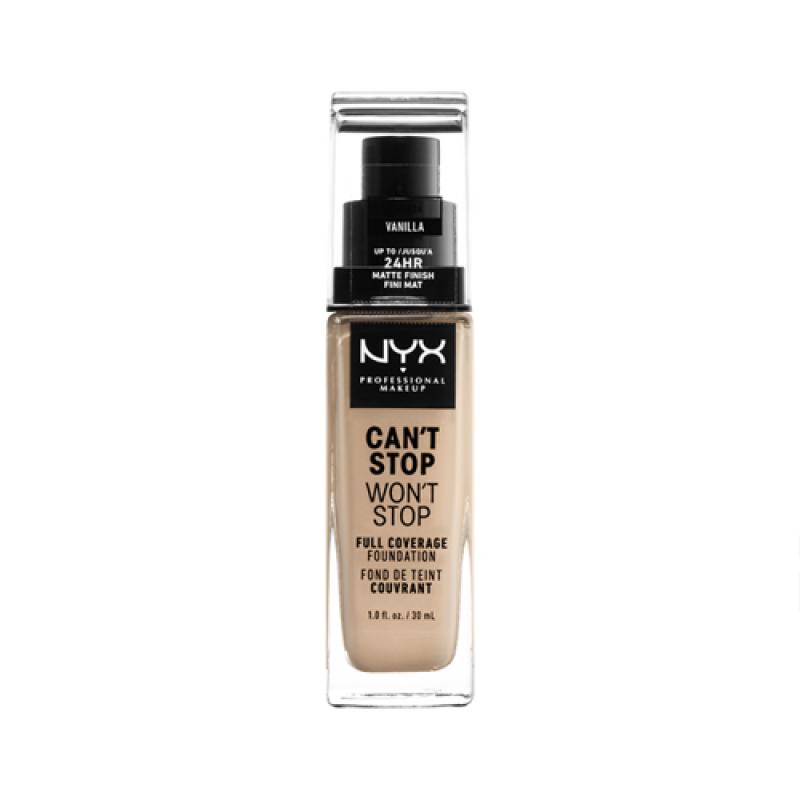 NYX PM Стойкая тон-ая осн Can’t Stop Won’t Stop Full Coverage Foun №06 Vanilla 30 мл