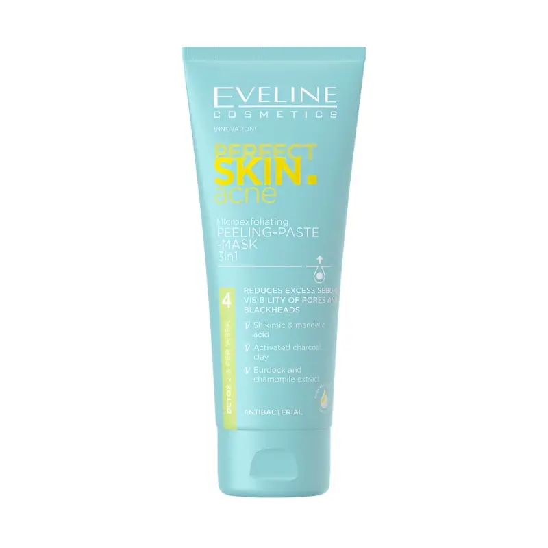 Eveline Микроотшелушивающая паста-пилинг perfect skin. acne, 75мл