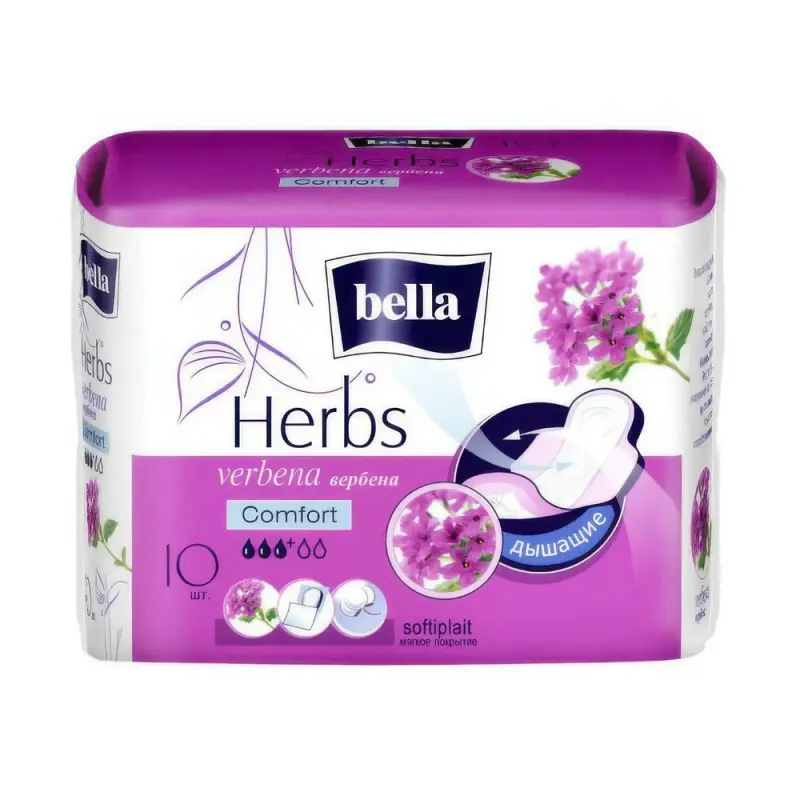 Bella Традиционные прокладки Herbs Verbena Comfort 10шт. в полиэт.уп.(вербена)