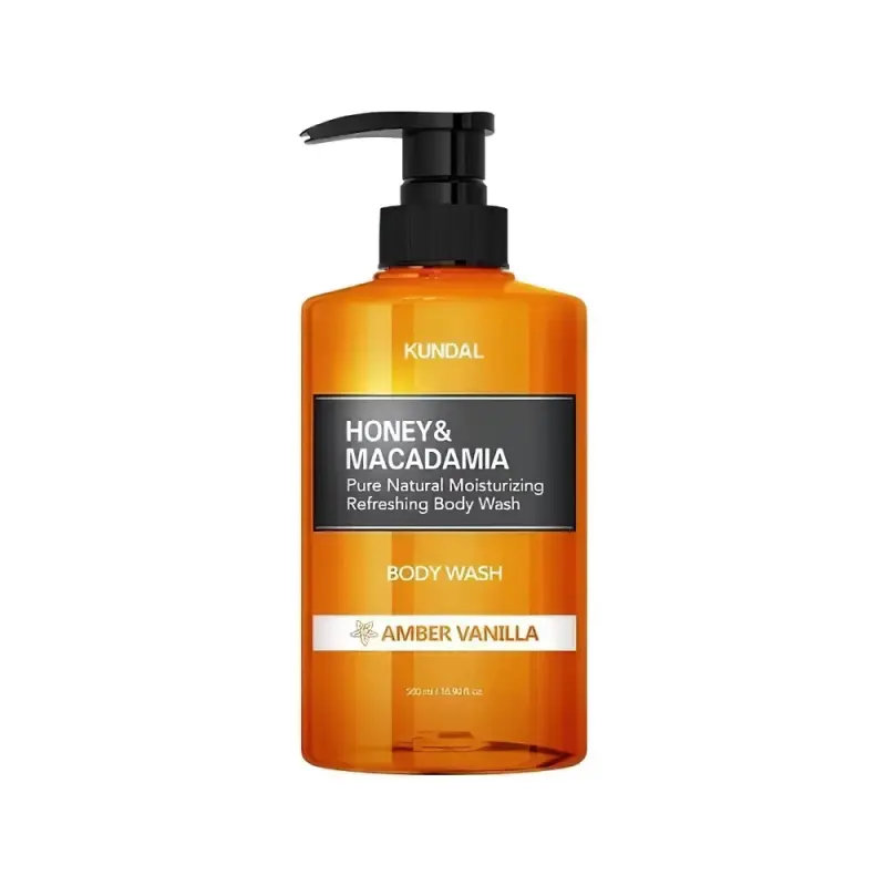 Kundal Гель для душа: HONEY & MACADAMIA PURE BODY WASH 500ML - AMBER VANILLA