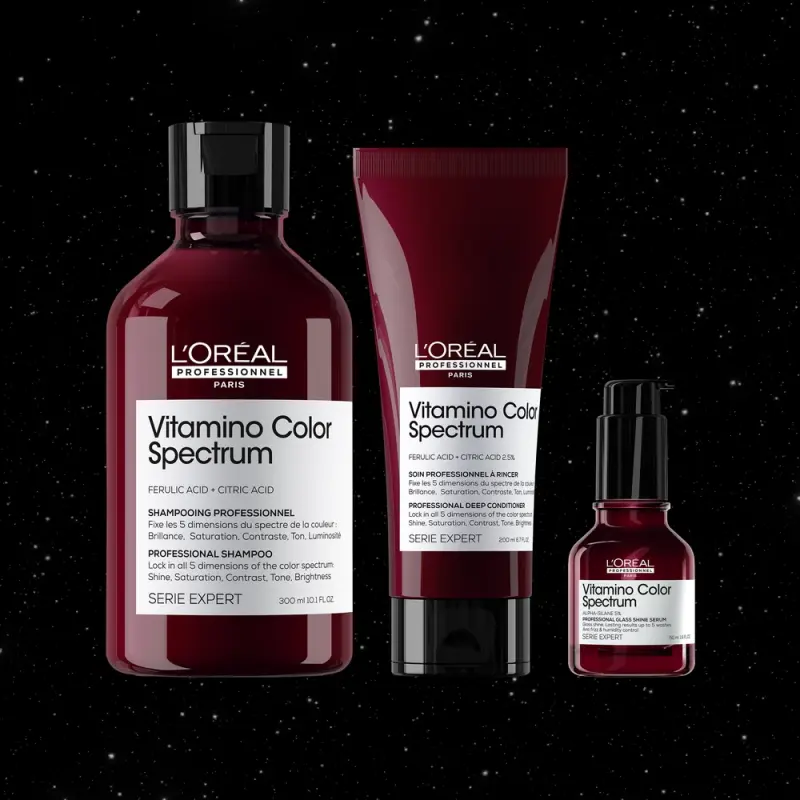 L'Oreal Professionne Vitamino Color Spectrum Набор 3 продукта (шампунь, смываемый уход, сыворотка)