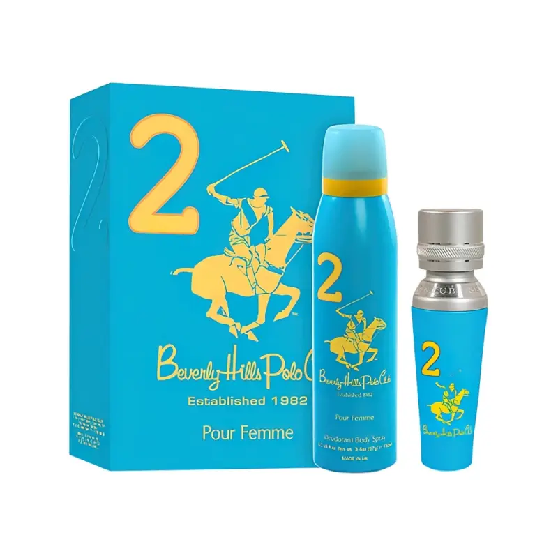 Beverly Hills Polo Club  No.2 G ft Set for women EDP 50mI + Deodorant   150ml Набор для женщин парфюмерная вода 50мл+ дезодорант 150 мл.