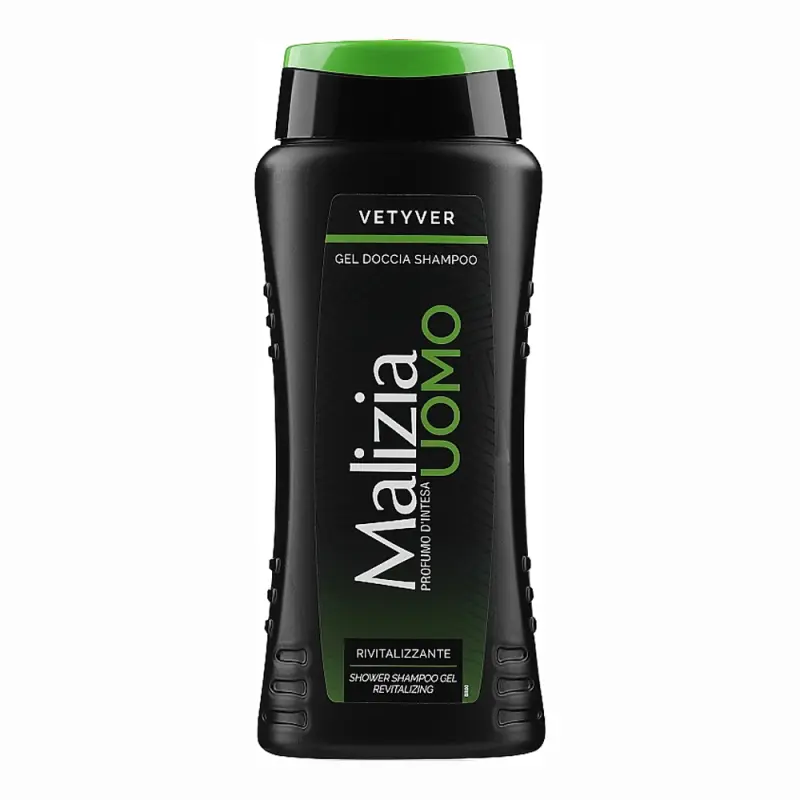 MALIZIA Гель-шампунь для душа  UOMO SHOWER SHAMPOO GEL VETYVER 250 ML