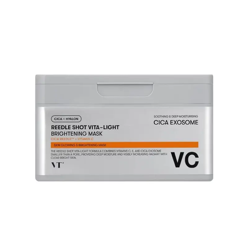 VT REEDLE SHOT VITA-LIGHT BRIGHTENING MASK Набор осветляющих тканевых масок с микроиглами 30 шт 320 мл