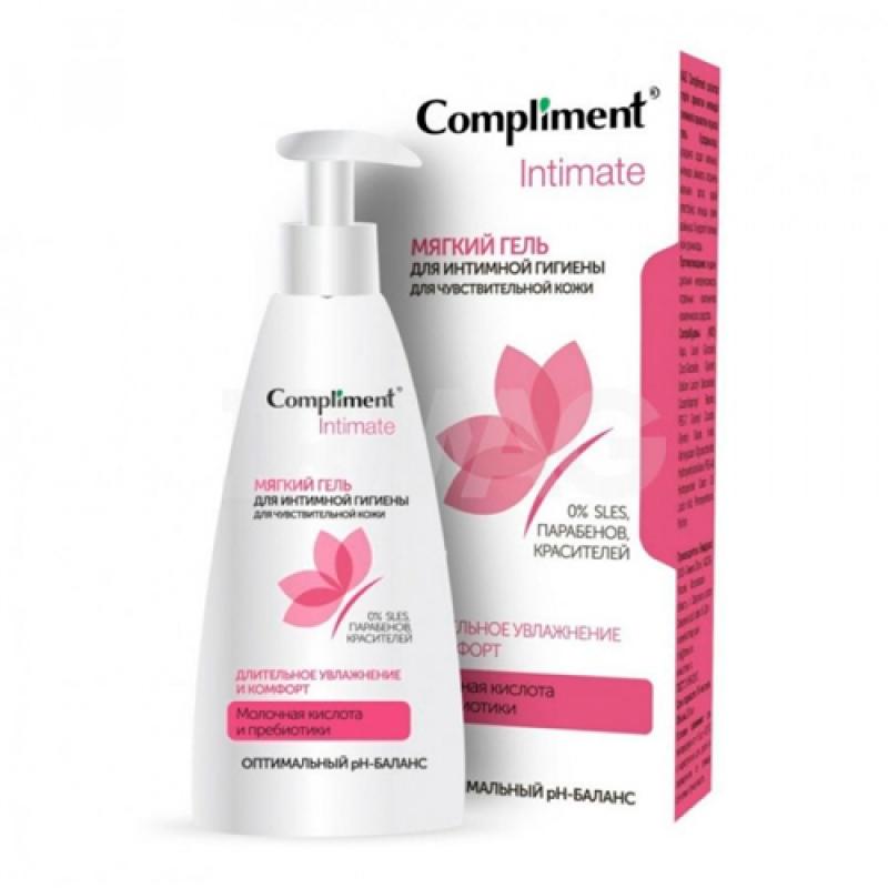 Compliment Intimate Мягкий гель для интимной гигиены для чувствительной кожи, 250мл