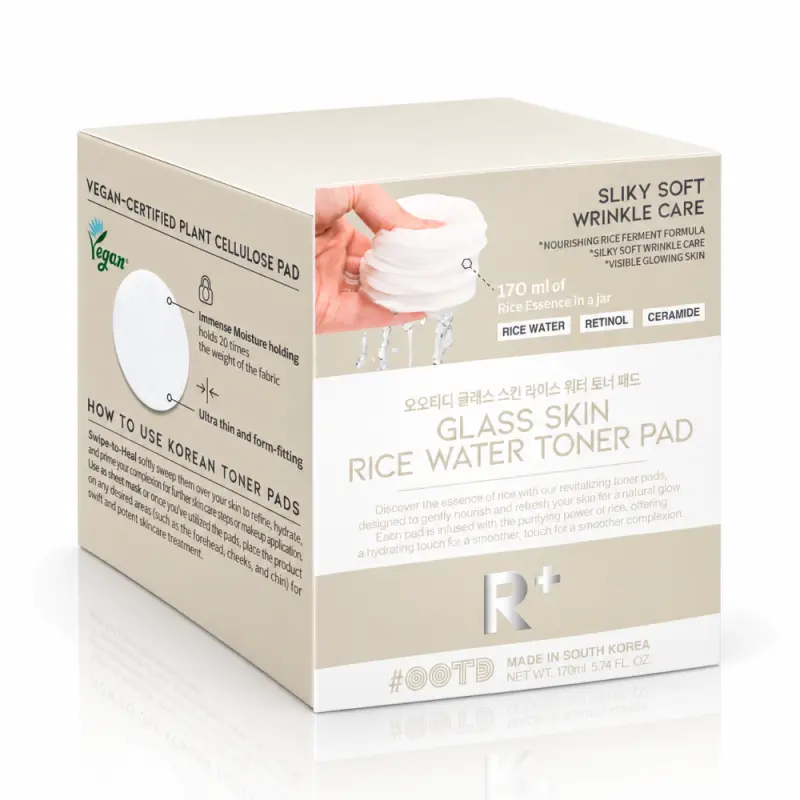 OOTD Glass Skin Rice Toner Pad