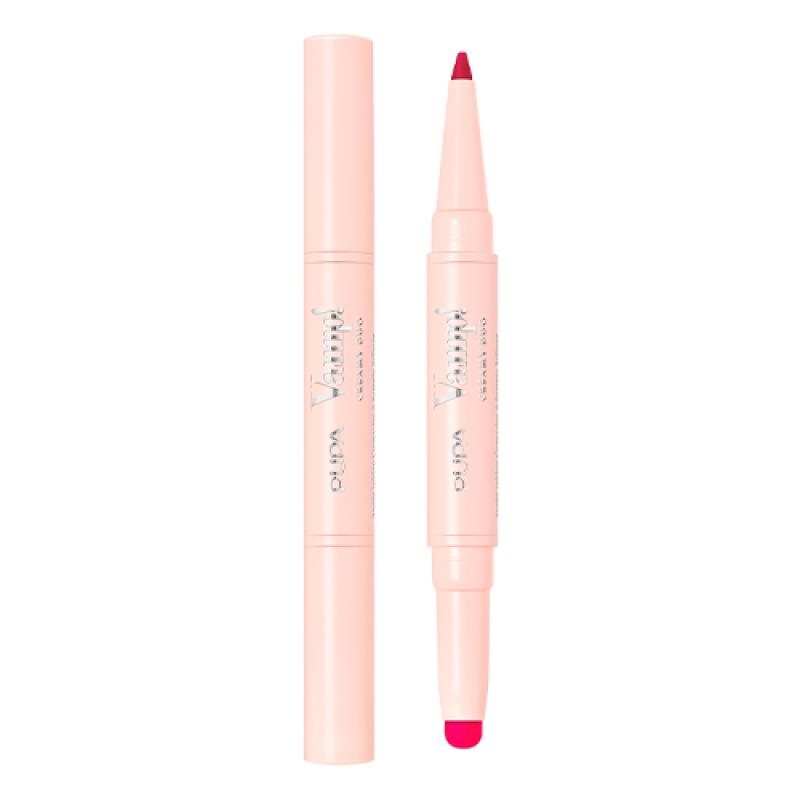 PUPA Губная помада VAMP! CREAMY DUO тон 012 Виншнево-красный