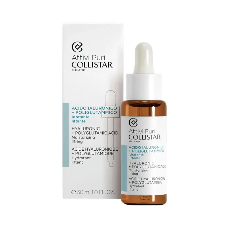 COLLISTAR ATTIVI PURI HYALURONIC ACID + POLYGLUTAMMIC Увлажняющая лифтинг сыворотка с гиалуроновой кислотой 30 ml