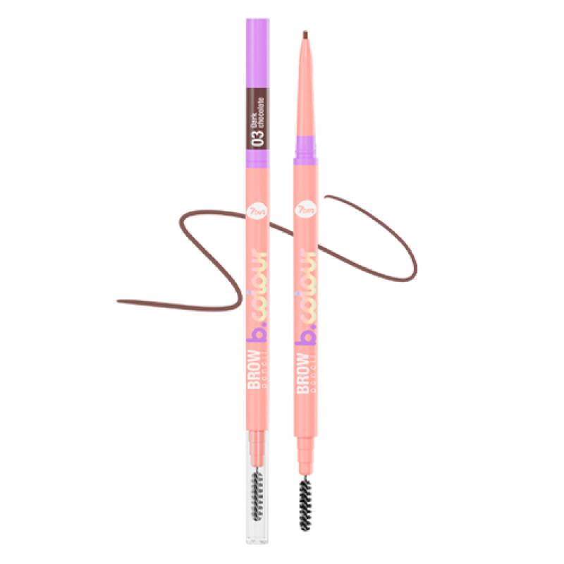 7DAYS B.COLOUR Карандаш для бровей автоматический / 03 Dark chocolate, 0,06 г