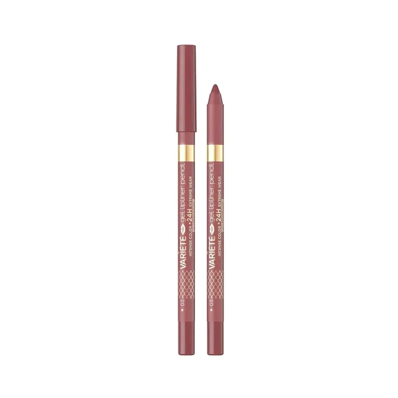 Eveline ГЕЛЕВЫЙ КАРАНДАШ ДЛЯ ГУБ ВОДОСТОЙКИЙ/МАТОВЫЙ 03-DARK ROSE VARIETE GEL LIPLINER PENCIL