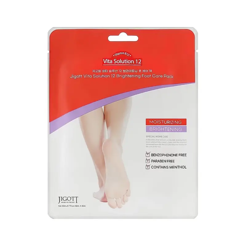 Jigott уход за телом: маски для ног  Vita Solution 12 Brightening Foot Care Pack