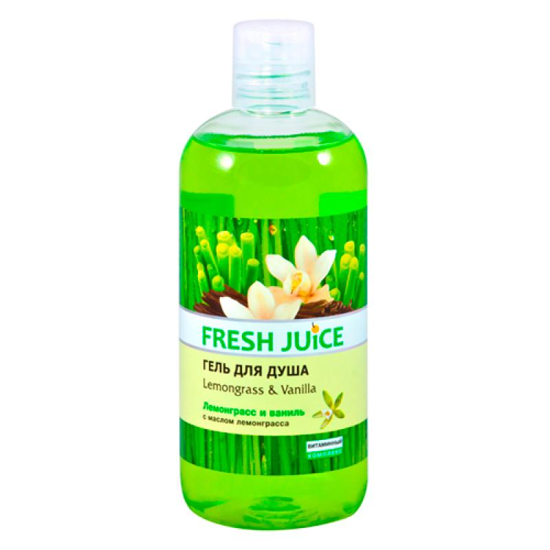 Fresh Juice Гель для душа Lemongrass и Vanilla, 500 мл
