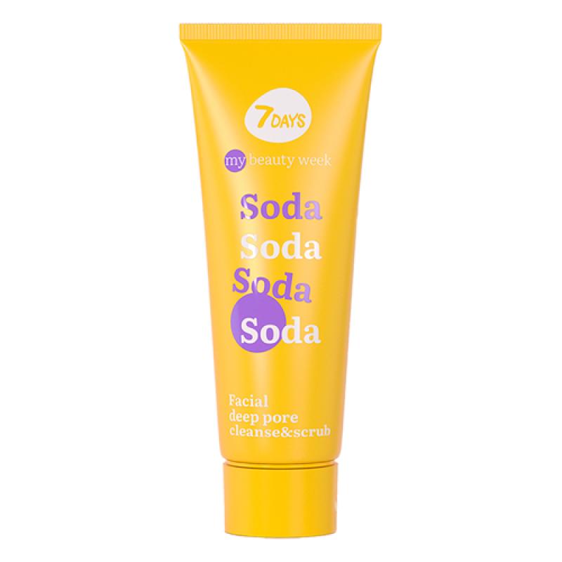 7DAYS MY BEAUTY WEEK Скраб для лица глубоко очищающий SODA, 80 мл