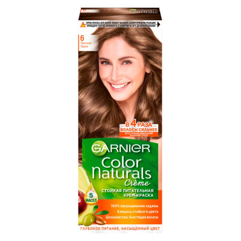 Garnier Стойкая питательная крем-краска для волос Color Naturals № 6 Лесной орех
