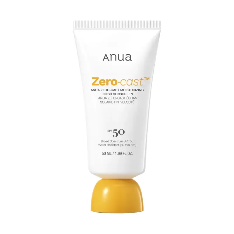 ANUA ZERO-CAST MOISTURIZING FINISH SUNSCREEN Увлажняющий солнцезащитный крем 50ml