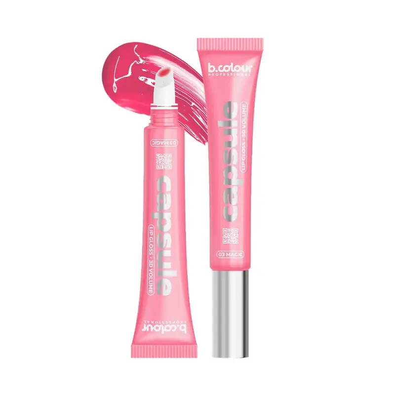 7DAYS B.COLOUR PRO CAPSULE Блеск для губ зеркальный с 3D эффектом / 04 Candy, 12 мл