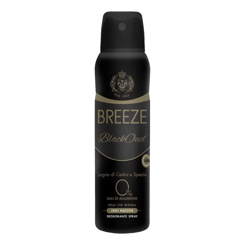 BREEZE Дезодорант-спрей  MEN DEODARANT SPRAY BLACK OUD 150ML
