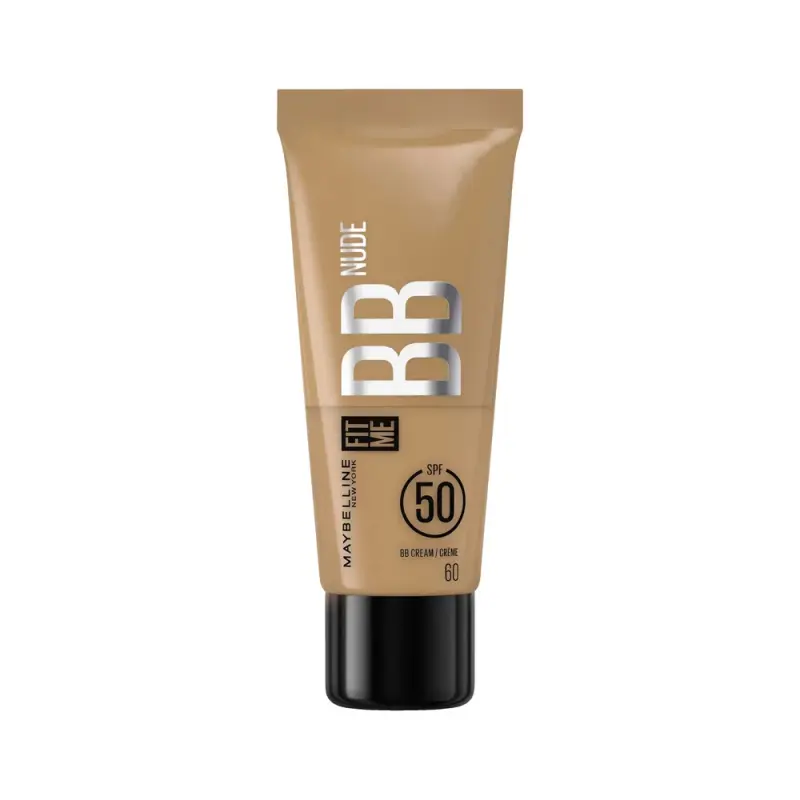 Maybelline Увлажняющий легкий крем-уход для лица Maybelline New York Fit Me BB с тональным эффектом Nude, тон 60, 30 мл