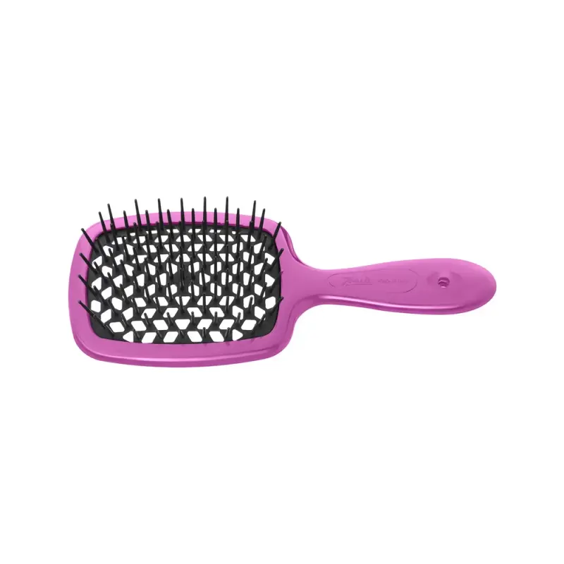 Janeke SUPERBRUSH РАСЧЕСКА МАЛЕНЬКАЯ ЧЕРНАЯ/РОЗОВАЯ 17,5x7x3СМ