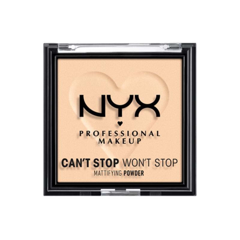NYX Professional Makeup, Матирующая пудра CAN'T STOP WON'T STOP MATTIFYING POWDER, оттенок 02, LIGHT, 6 гр