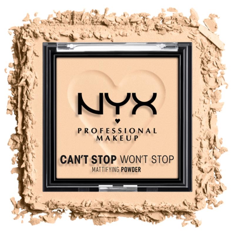 NYX Professional Makeup, Матирующая пудра CAN'T STOP WON'T STOP MATTIFYING POWDER, оттенок 02, LIGHT, 6 гр