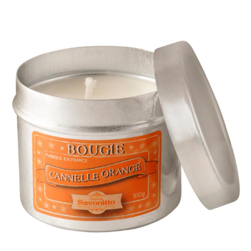 Свеча ароматическая с 1 фитилём CINNAMON-ORANGE (Hammam range) Metal pot 100g  КОРИЦА-АПЕЛЬСИН (ассортимент для хаммама)