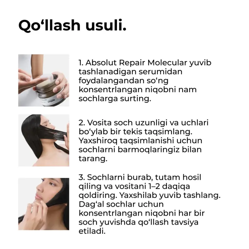 Absolut Repair Molecular Маска для глубокого восстановления поврежденных волос 250 мл