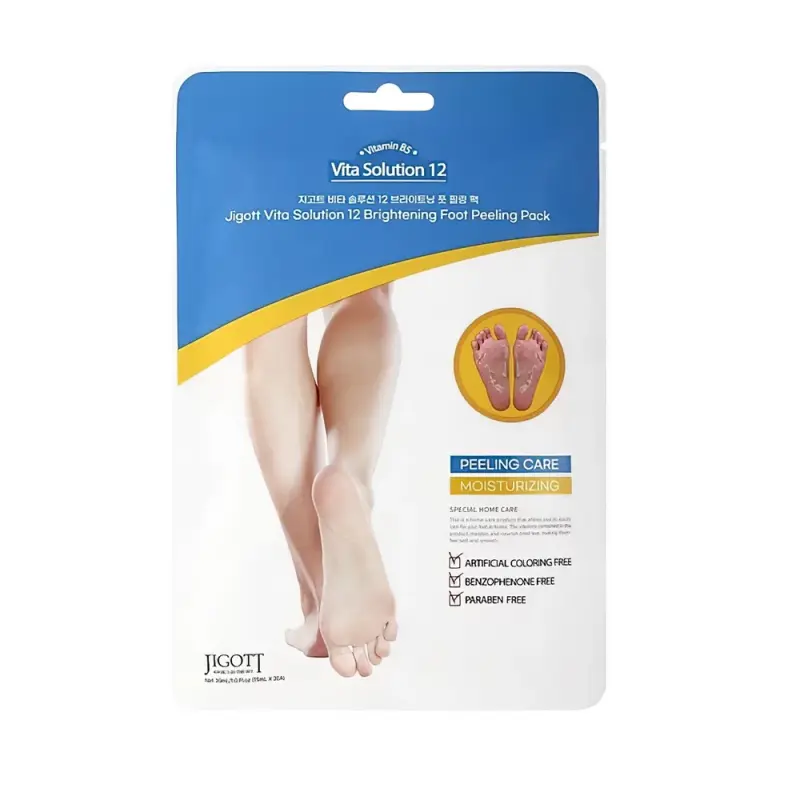 Jigott уход за телом: маски для ног  Vita Solution 12 Brightening Foot Peeling Pack