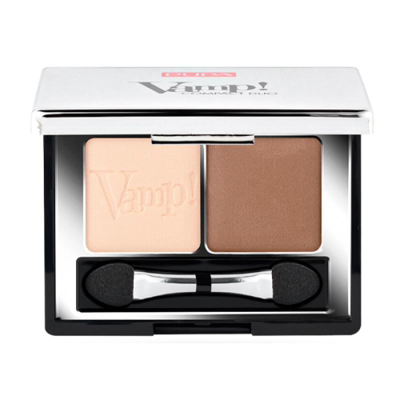 PUPA Компактные двойные тени VAMP! DUO тон 005 молочный шоколад