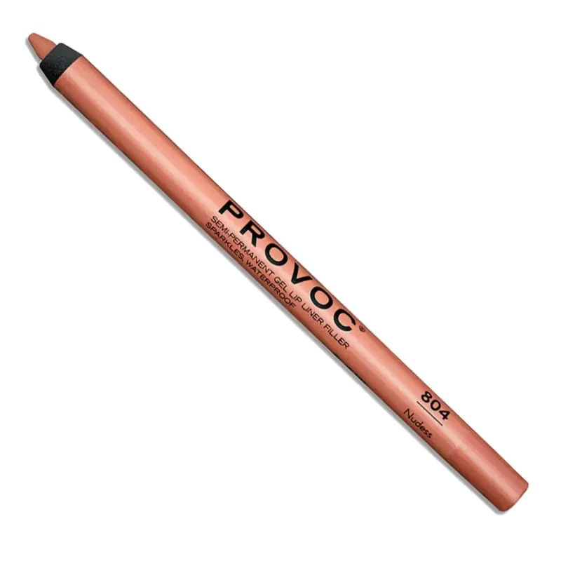PROVOC Semi-Permanent Gel Lip Liner Filler WP SPARKLES 804 Nudess Гелевая подводка в карандаше для губ LPL804
