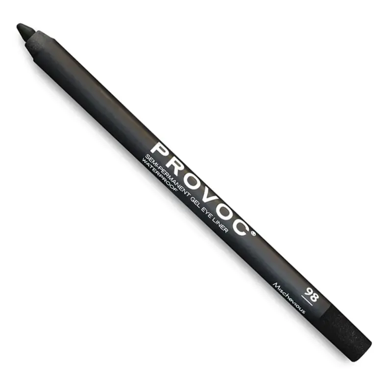PROVOC Semi-Permanent Gel Eyeliner Black Glitter WP 98 Mischevious Гелевый водостойкий карандаш подводка для глаз EYL98