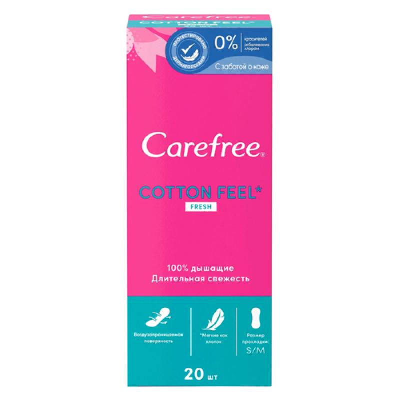 Carefree® Cotton салфетки воздухопроницаемые 20 шт