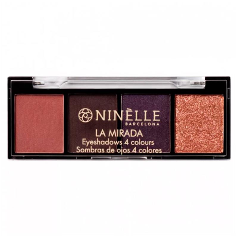 Ninelle Тени для век 4 оттенка LA MIRADA №503 розово-фиолетовый