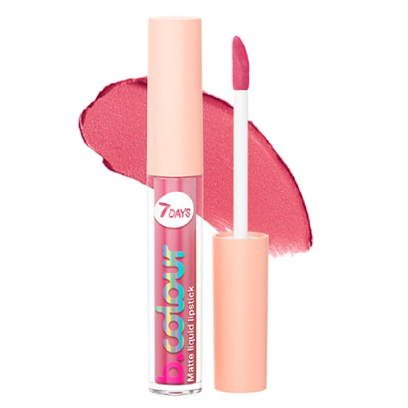 7DAYS B.COLOUR Жидкая матовая помада для губ / 03 Raspberry, 2,5 мл